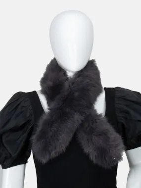 Dark Grey Fur Scarf