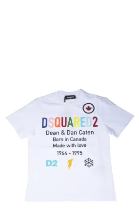 Dsquared2 Kids Logo Slogan Printed T-Shirt