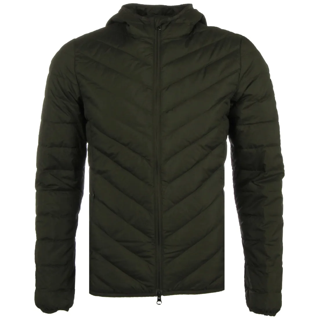 EA7 Quilted Green Down Jacket