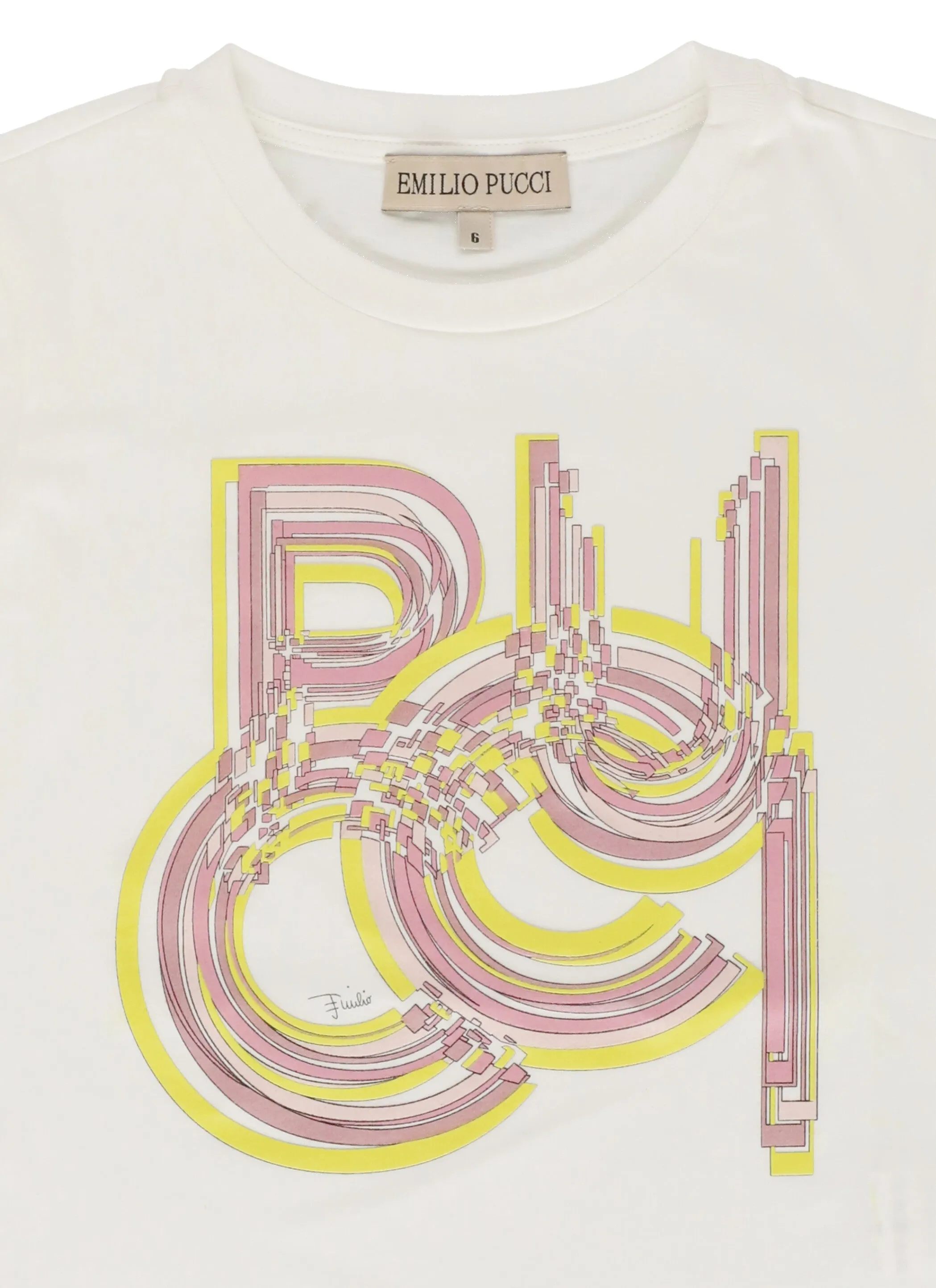 Emilio Pucci Junior Logo Printed Crewneck T-Shirt