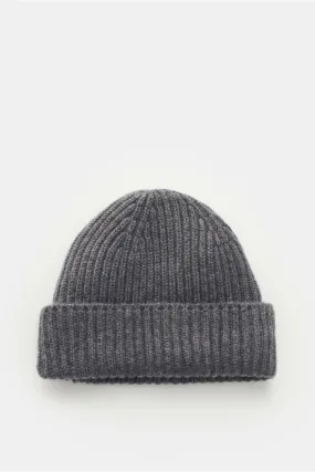 FEDELI cashmere beanie 'Alfredo' dark grey