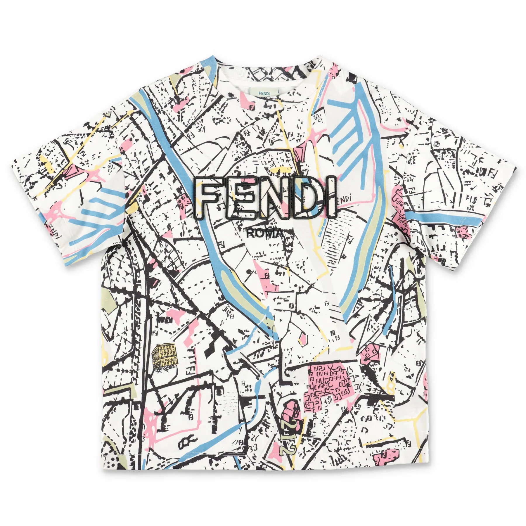 Fendi Kids Allover Graphic Printed T-Shirt