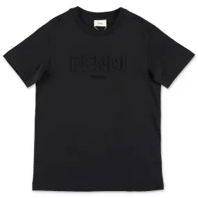 Fendi Kids Logo Embossed T-Shirt