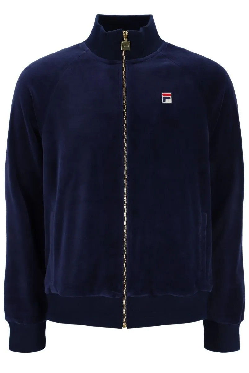 Fila Eddie Velour Hem Ribbed Track Jacket Navy