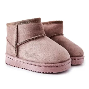 FR1 Children's Warm Snow Boots Dark Beige Gooby