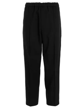 Gabardine Trousers Pants Black