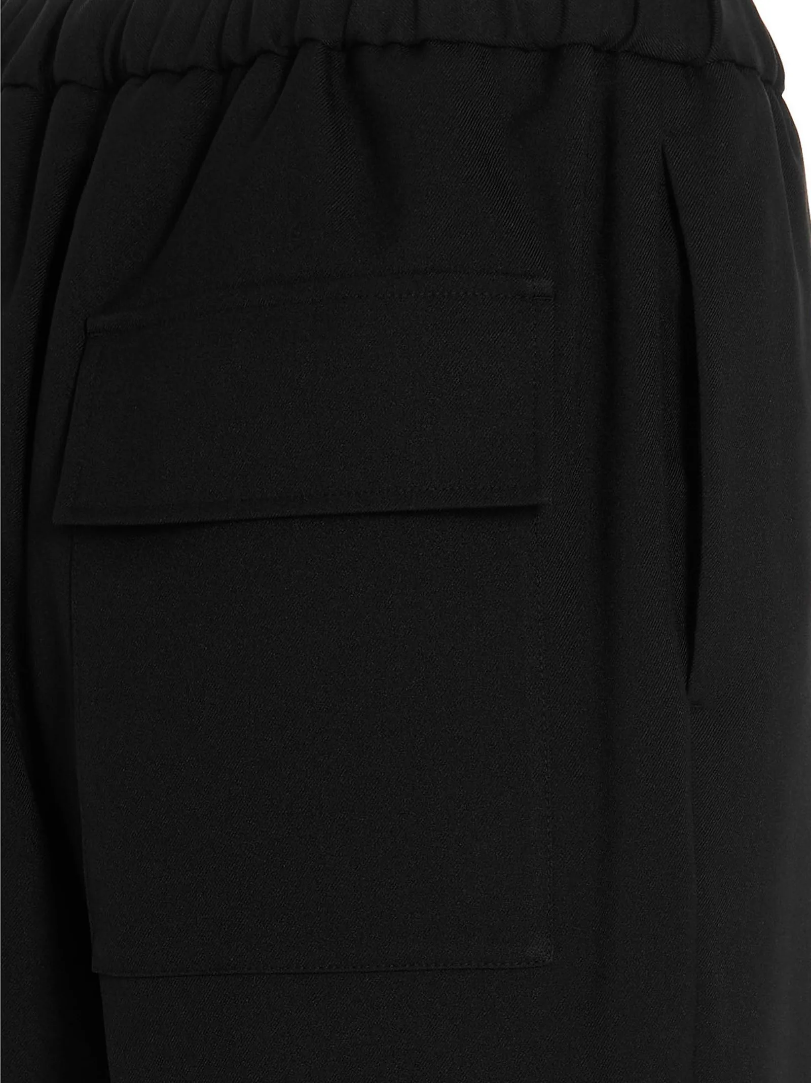 Gabardine Trousers Pants Black