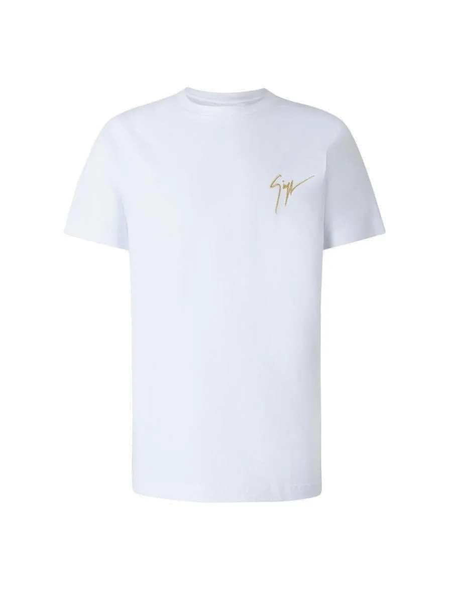 Giuseppe Zanotti Logo Embroidered Crewneck T-Shirt