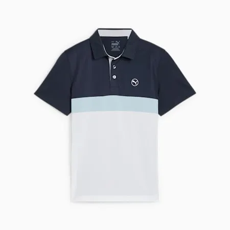 Golf Colorblock Polo - Boys 8-16 years | Deep Navy-White Glow | PUMA Shoes | PUMA 