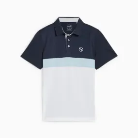 Golf Colorblock Polo - Boys 8-16 years | Deep Navy-White Glow | PUMA Shoes | PUMA 