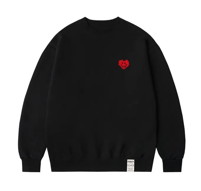 GRAVER  |[GRAVER]★SMALL TAPE HEART SMILE SWEATSHIRT