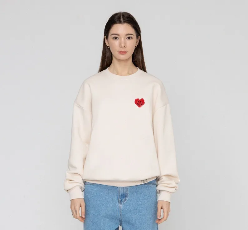 GRAVER  |[GRAVER]★SMALL TAPE HEART SMILE SWEATSHIRT