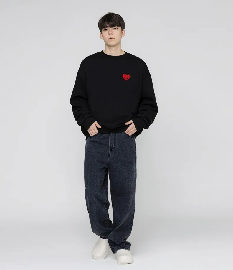 GRAVER  |[GRAVER]★SMALL TAPE HEART SMILE SWEATSHIRT