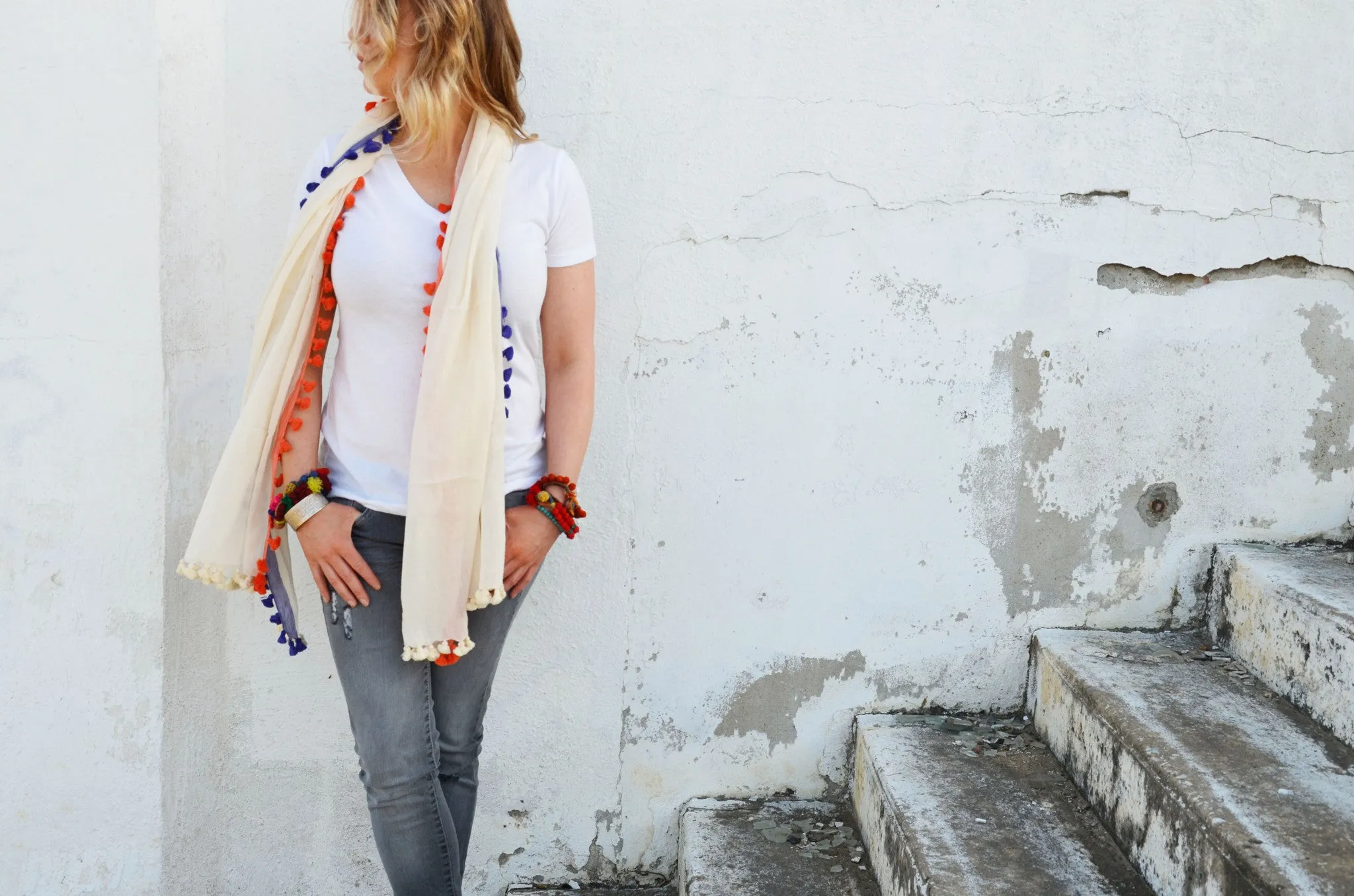 Handloom Tassel Scarf C