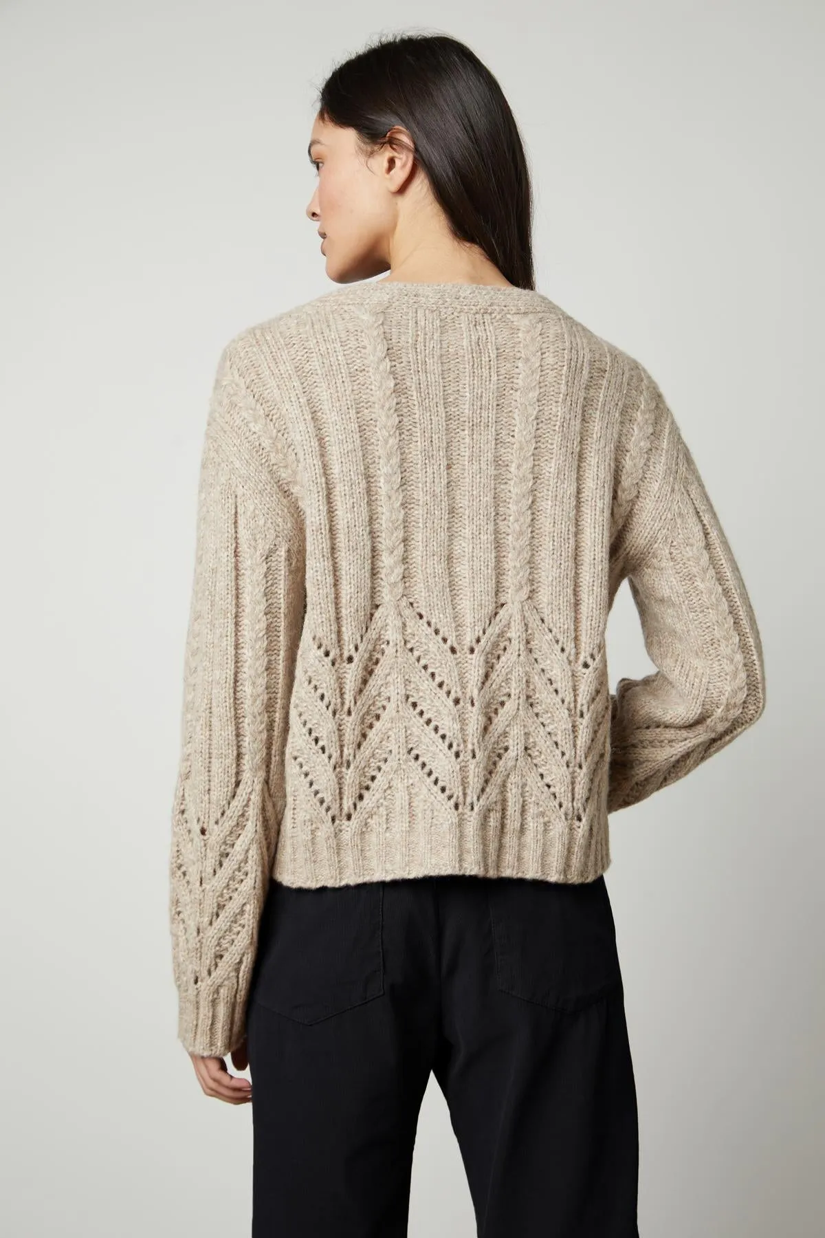 HAZEL ALPACA CABLE KNIT CARDIGAN