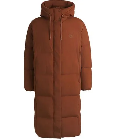 Hugo Water-repellent down jacket with stacked-logo trim