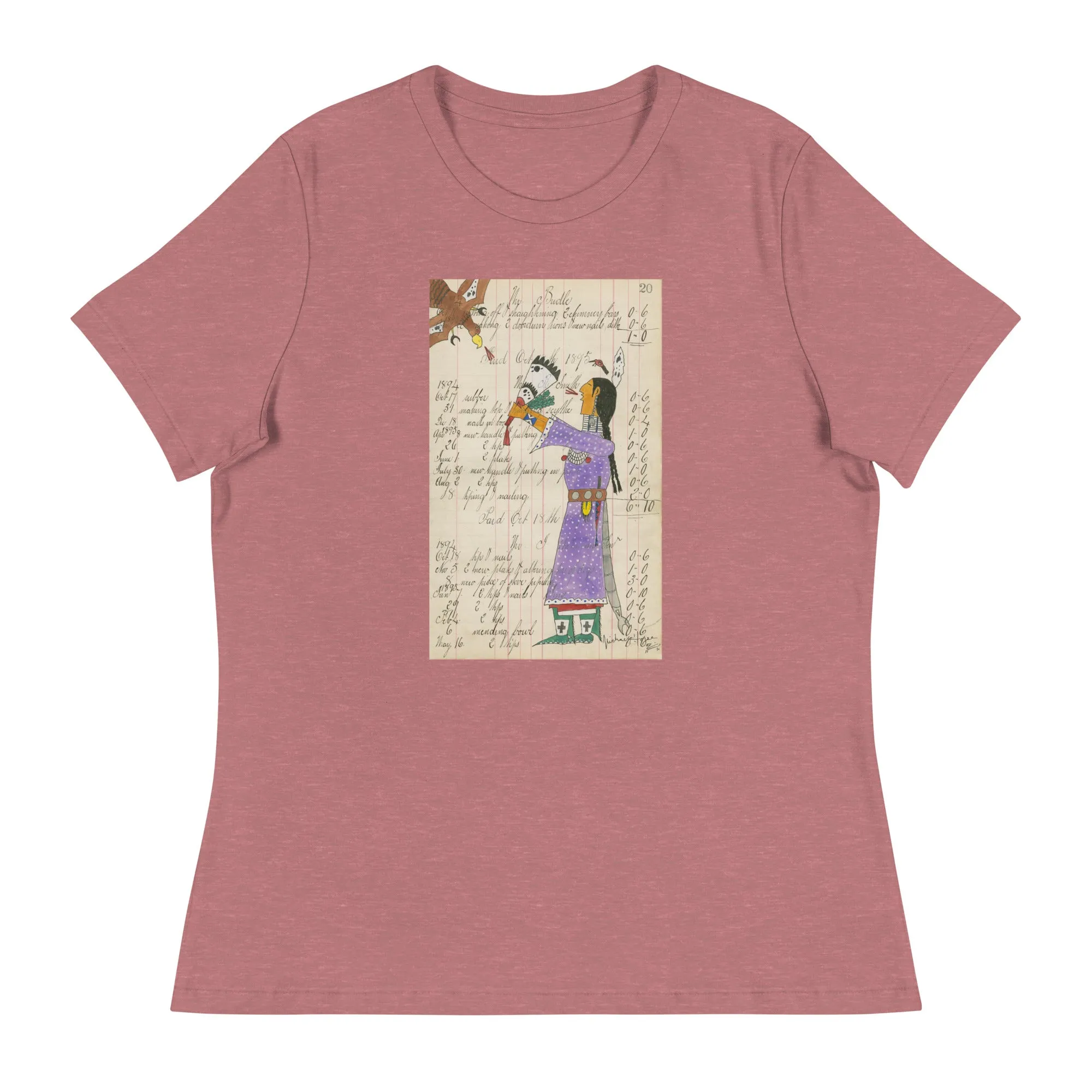 Hummingbird Woman on Women's Relaxed T-Shirt