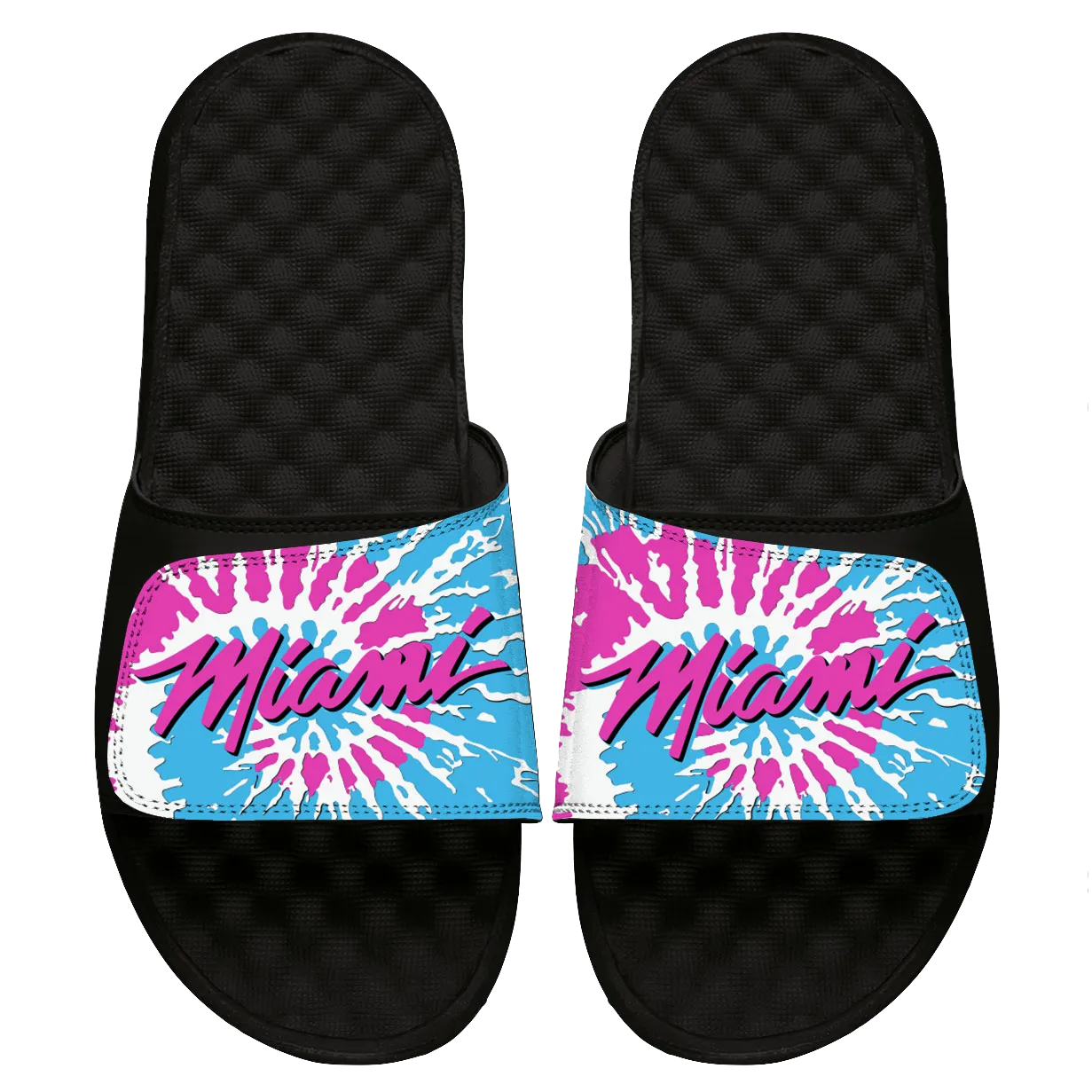 ISlide Miami HEAT Tie Dye Wordmark Sandals