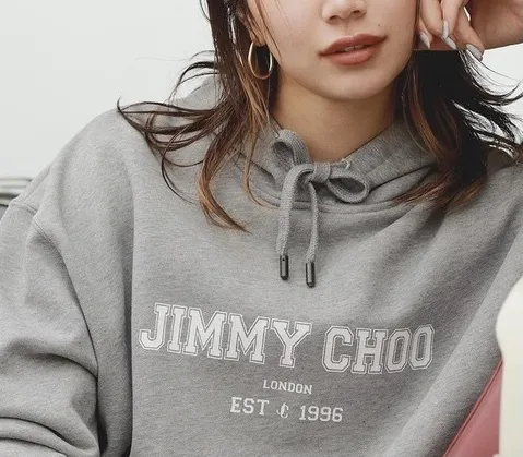 Jimmy Choo  |Unisex Sweat Street Style Long Sleeves Plain Cotton Medium