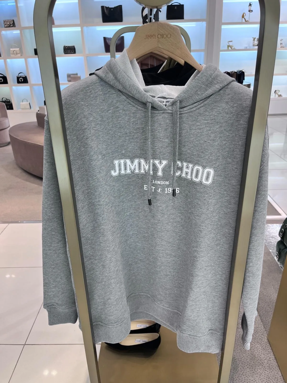 Jimmy Choo  |Unisex Sweat Street Style Long Sleeves Plain Cotton Medium