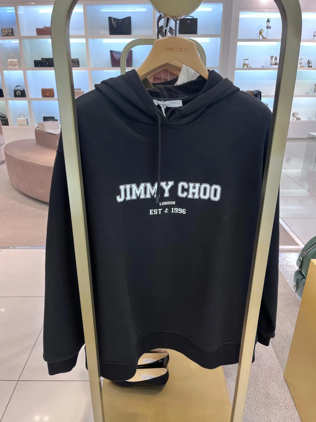 Jimmy Choo  |Unisex Sweat Street Style Long Sleeves Plain Cotton Medium