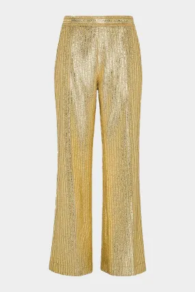 Lamé Corduroy Trousers in Stardust