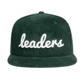 Leaders Script Snapback Green Corduroy