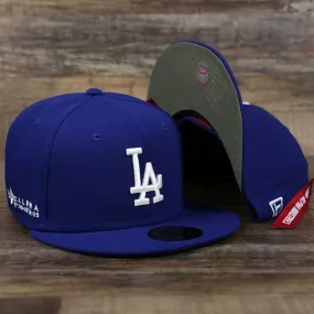 Los Angeles Dodgers Alpha Industries Side Patch Army Green Undervisor 59FIfty Fitted Cap With Hangtag | Royal Blue 59FIfty Cap