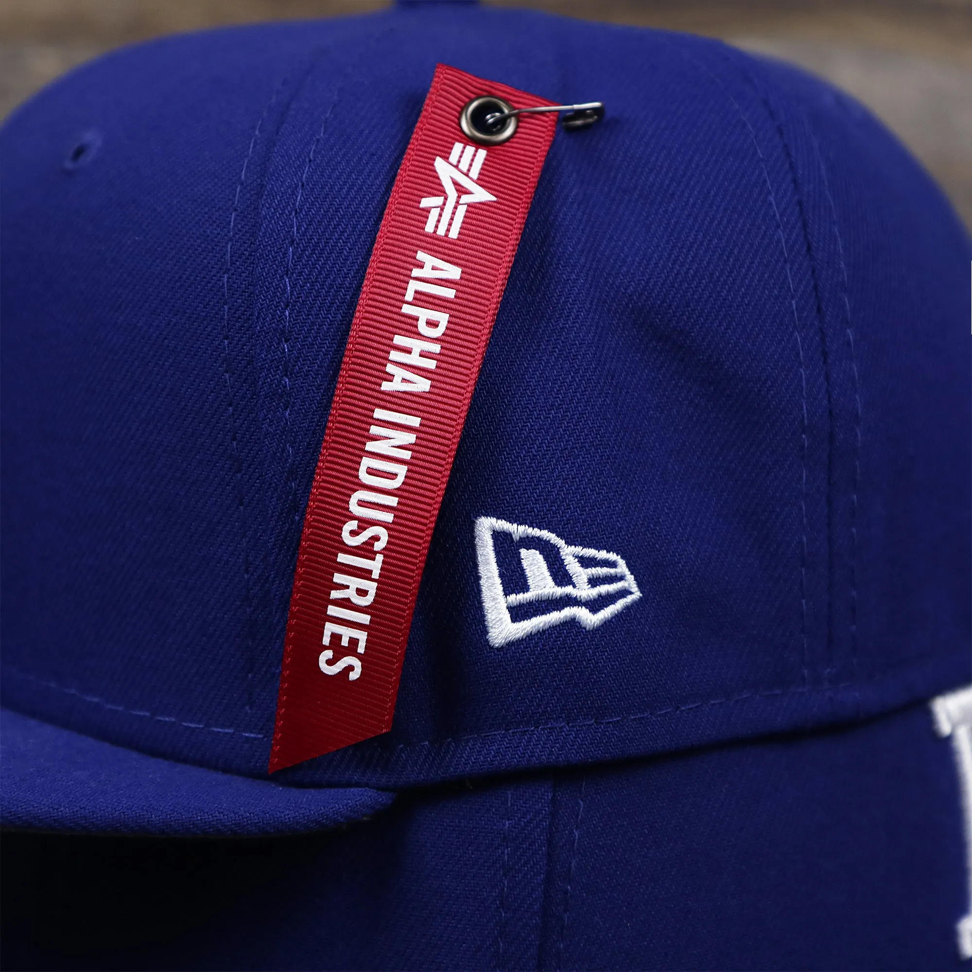 Los Angeles Dodgers Alpha Industries Side Patch Army Green Undervisor 59FIfty Fitted Cap With Hangtag | Royal Blue 59FIfty Cap