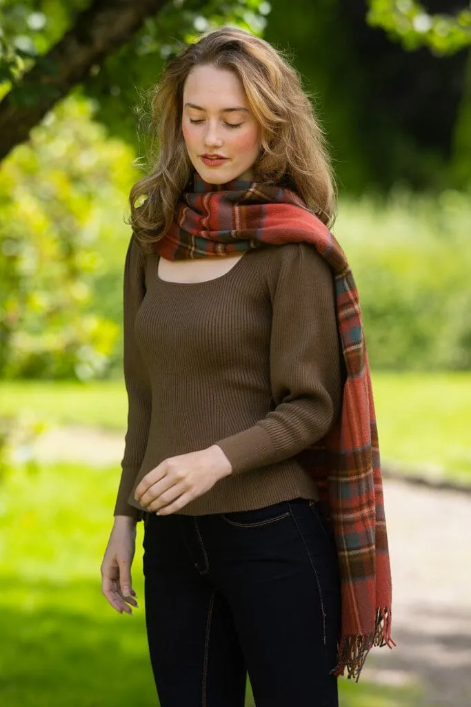 Luxury Oversized Scarf (Auld Royal Stewart)