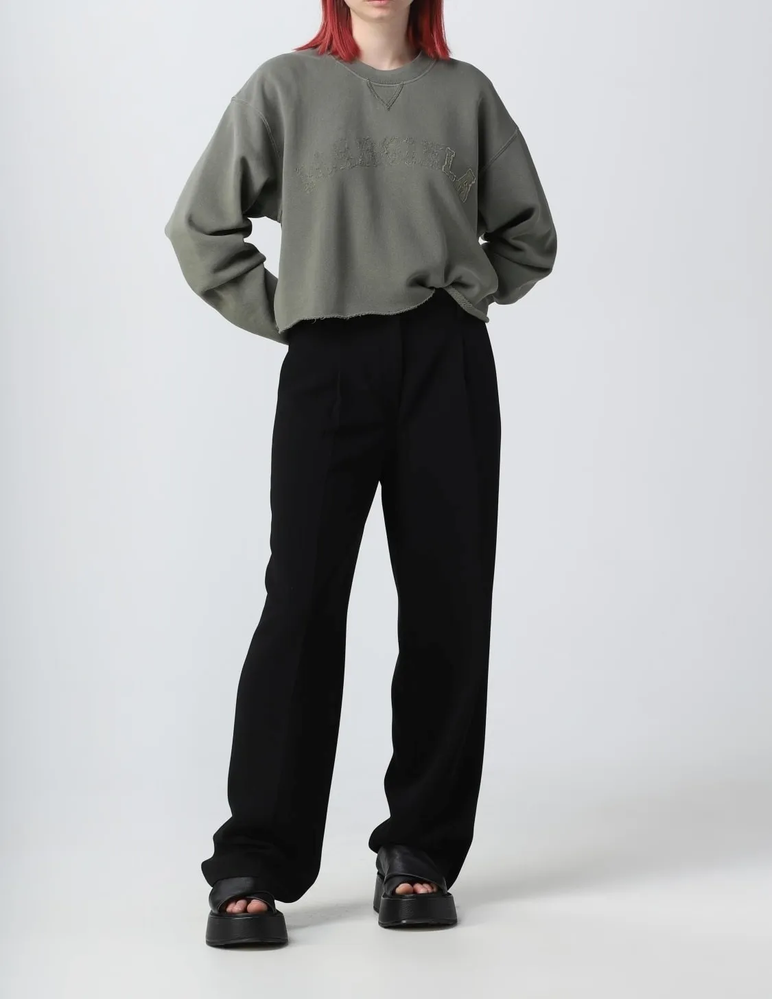 Maison Margiela  |Crew Neck Street Style Long Sleeves Plain Cotton Logo