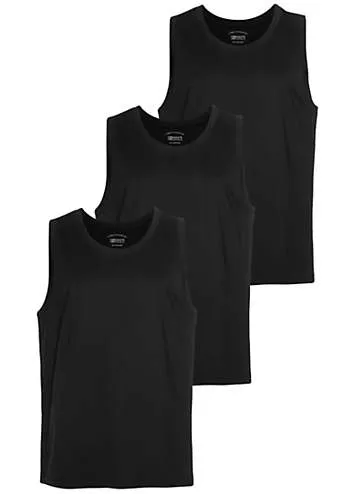 Man’s World Pack of 3 Vests | Grattan