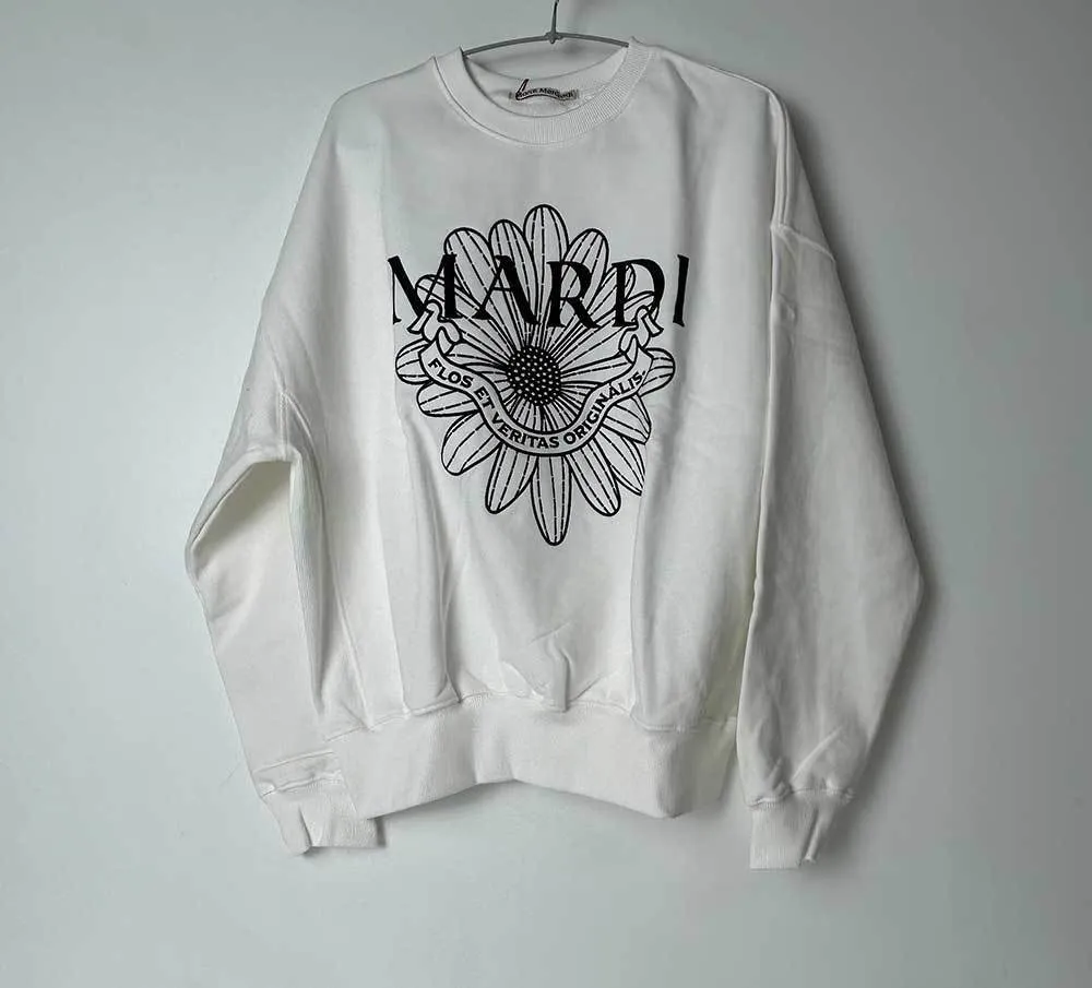 Mardi Mercredi  |Crew Neck Flower Patterns Street Style Long Sleeves Plain