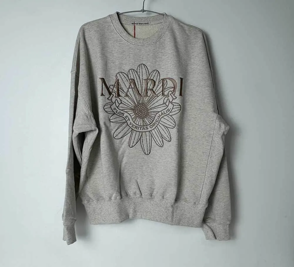 Mardi Mercredi  |Crew Neck Flower Patterns Street Style Long Sleeves Plain