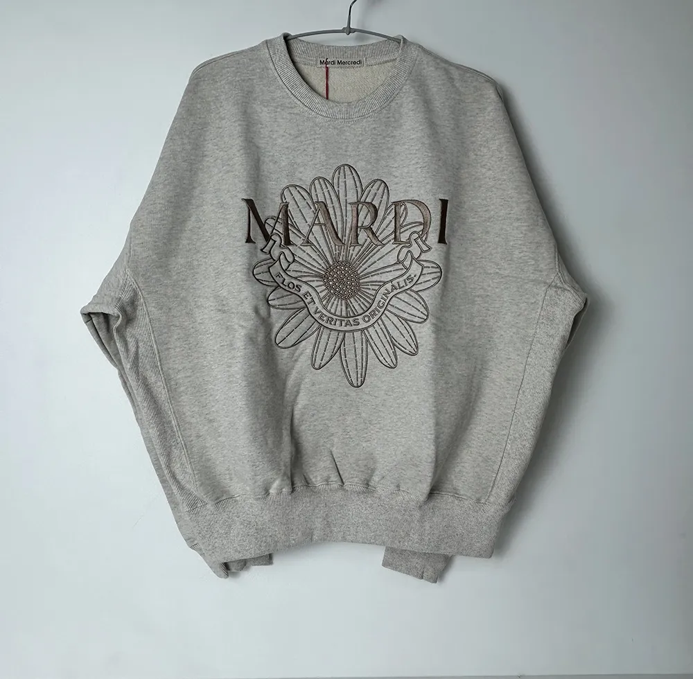 Mardi Mercredi  |Crew Neck Flower Patterns Street Style Long Sleeves Plain