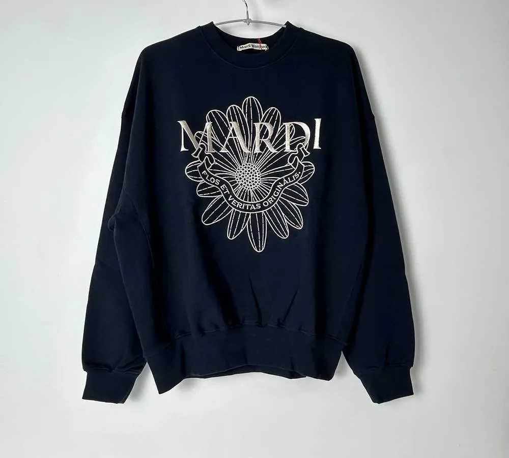 Mardi Mercredi  |Crew Neck Flower Patterns Street Style Long Sleeves Plain