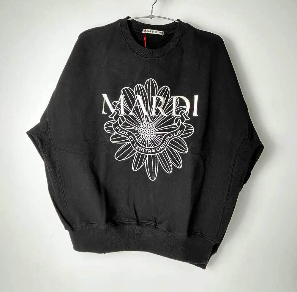 Mardi Mercredi  |Crew Neck Flower Patterns Street Style Long Sleeves Plain