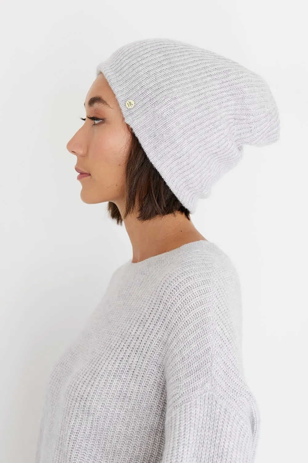 Mia Fratino - Ribbed Beanie - Foggy, Charcoal, Toast