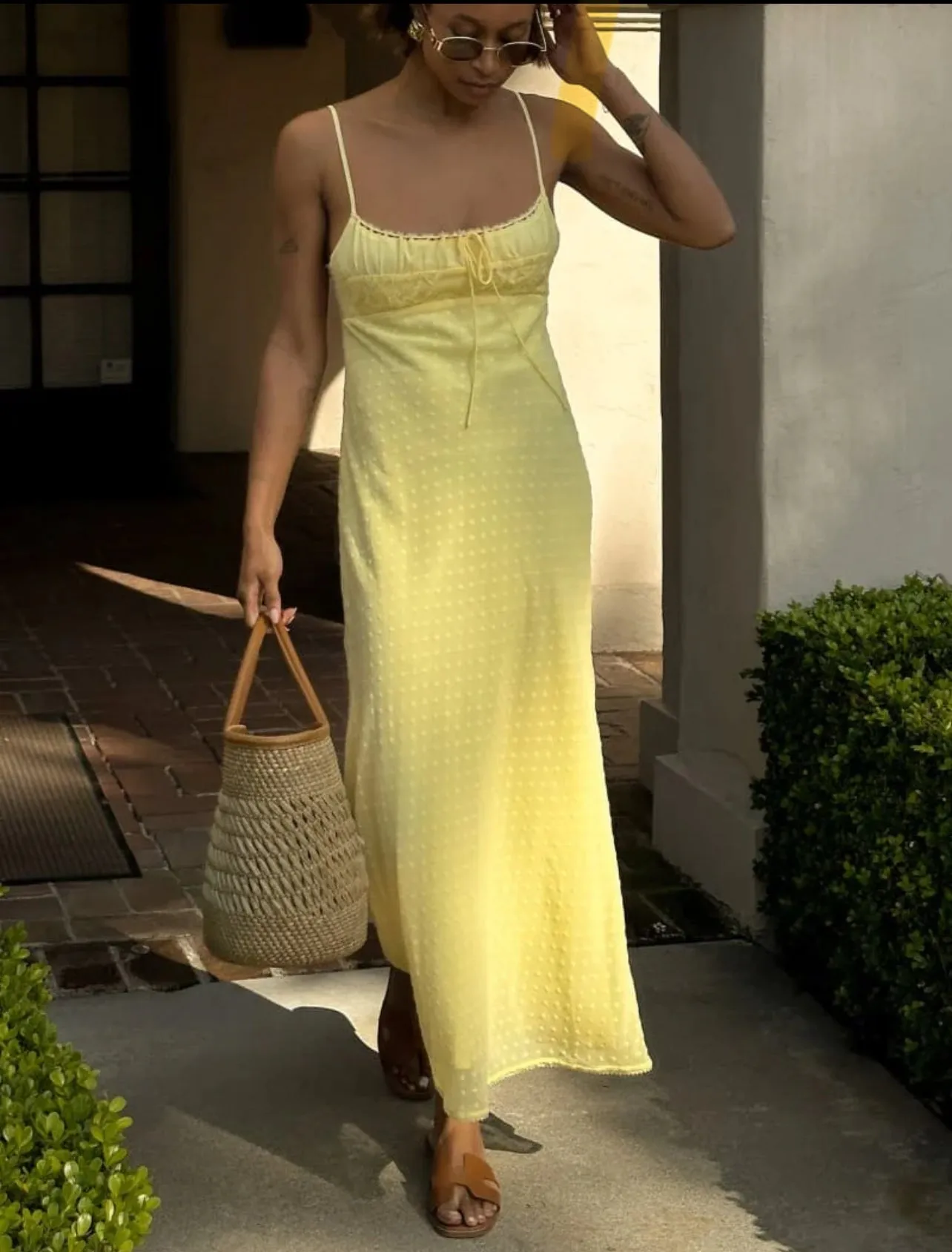 Midsummer Midi Dress in Banana