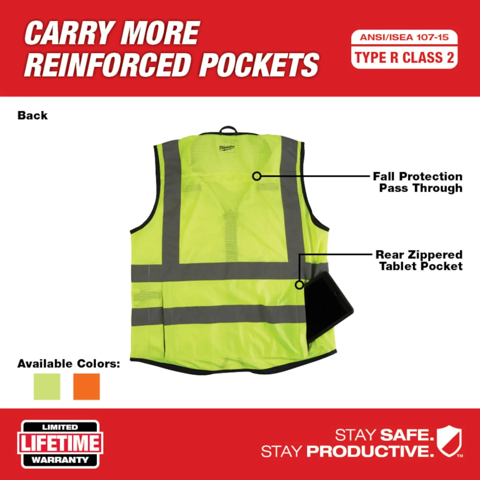 Milwaukee Class 2 Hi-Viz Performance Safety Vests