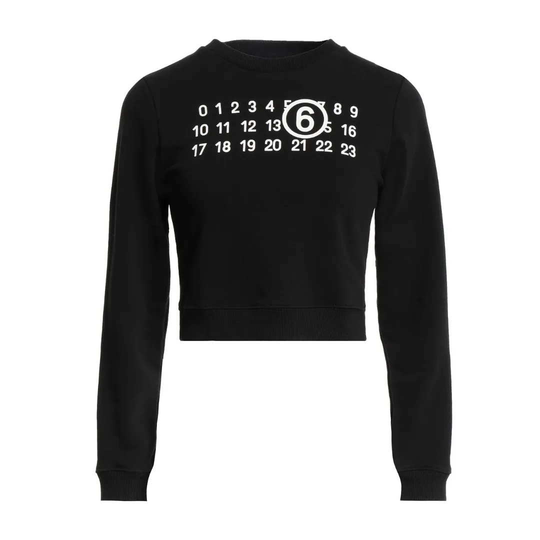 MM6 Maison Margiela  |Crew Neck Unisex Street Style Long Sleeves Plain Cotton Logo