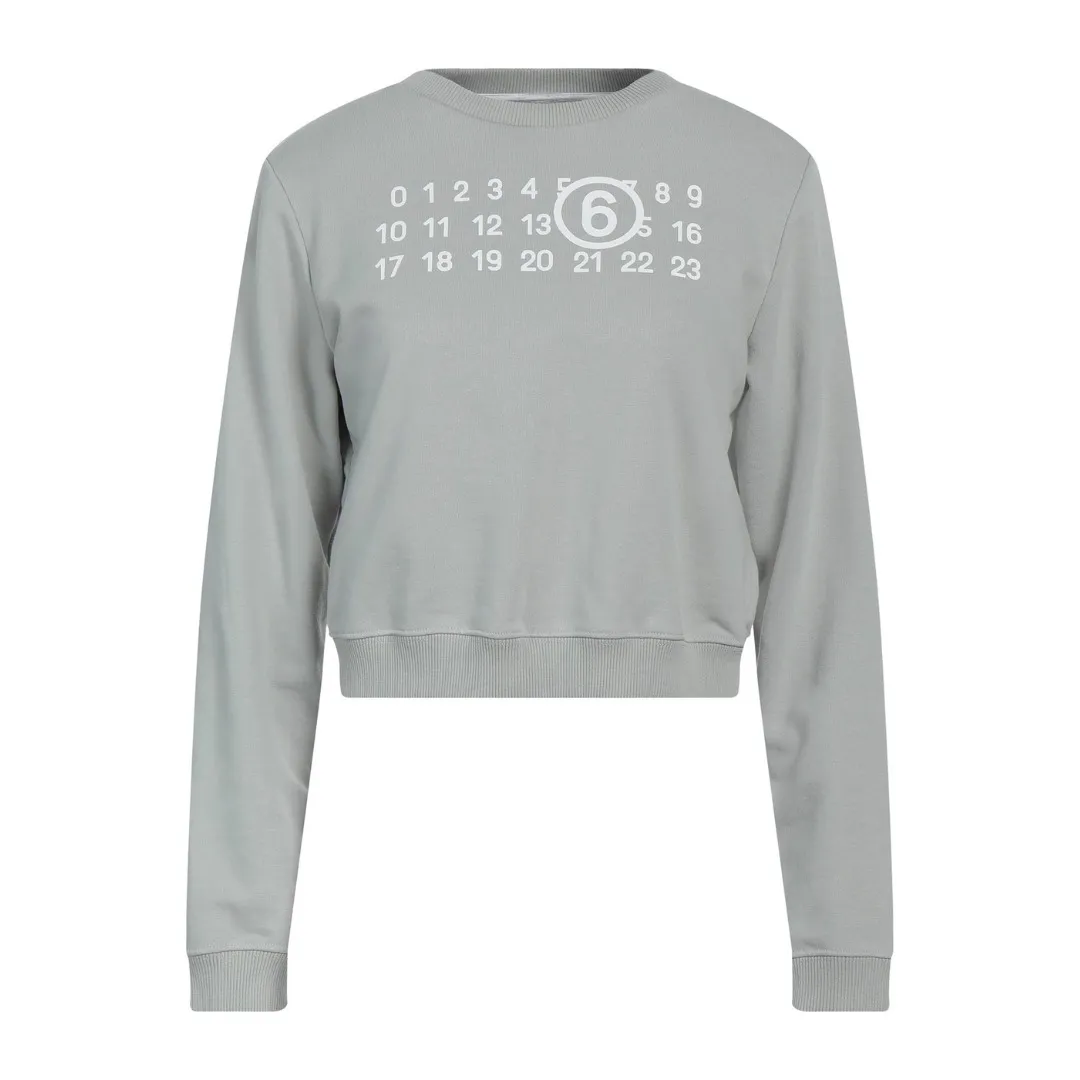 MM6 Maison Margiela  |Crew Neck Unisex Street Style Long Sleeves Plain Cotton Logo