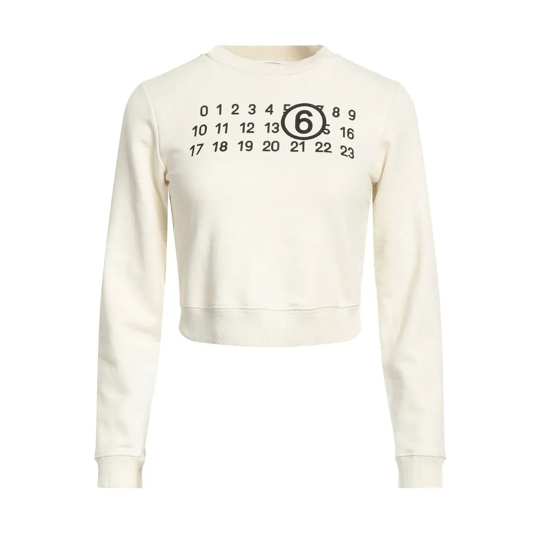 MM6 Maison Margiela  |Crew Neck Unisex Street Style Long Sleeves Plain Cotton Logo