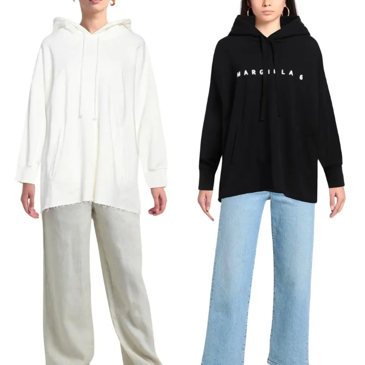 MM6 Maison Margiela  |Sweat Street Style Long Sleeves Plain Cotton Oversized Logo