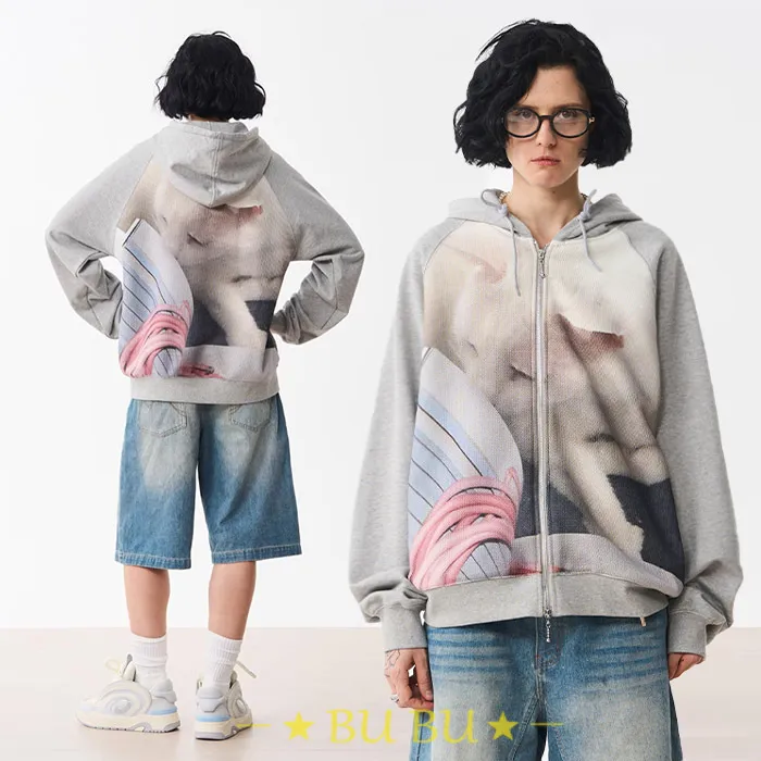 MODITEC  |Unisex Street Style Long Sleeves Other Animal Patterns