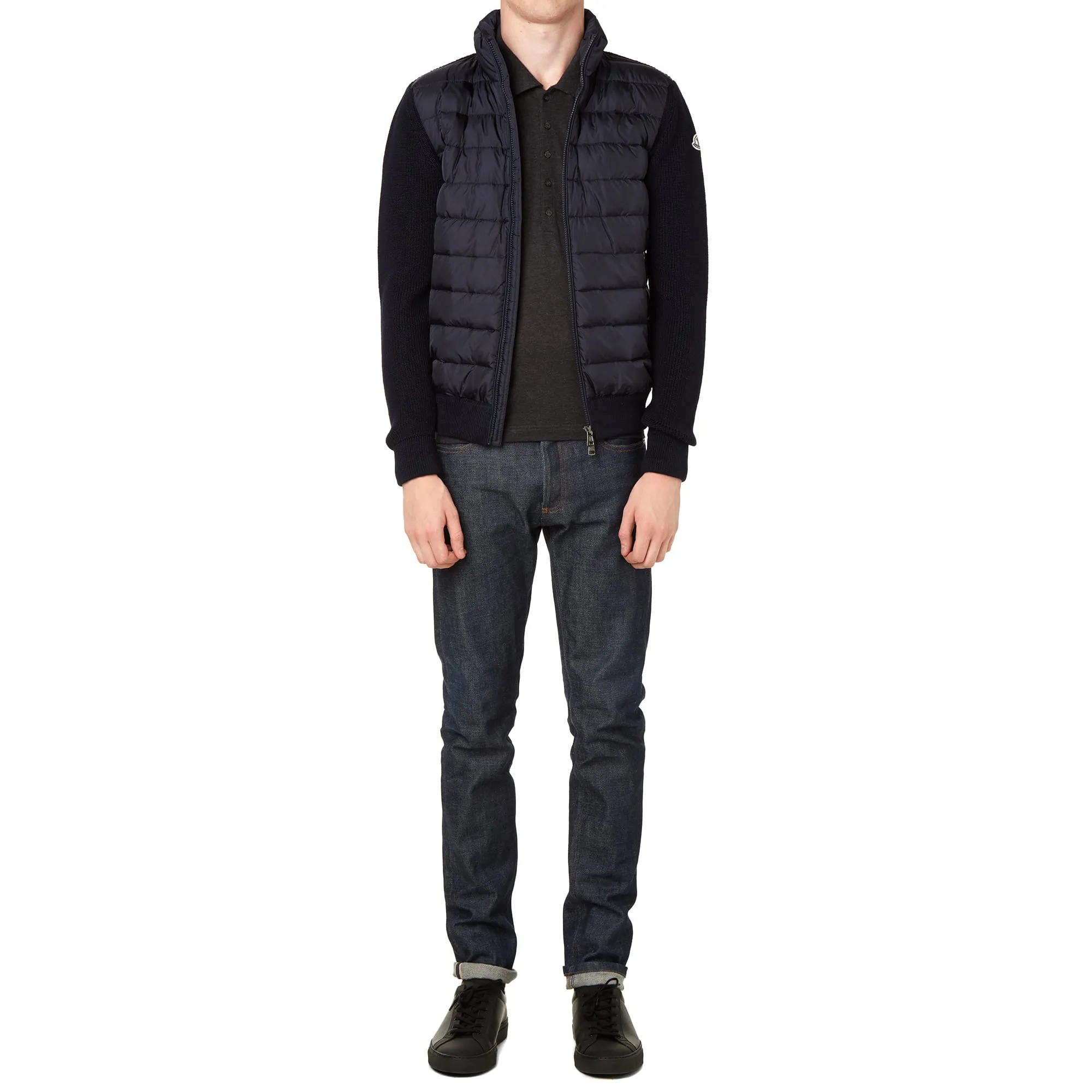 Moncler Down Front Knitted JacketNavy