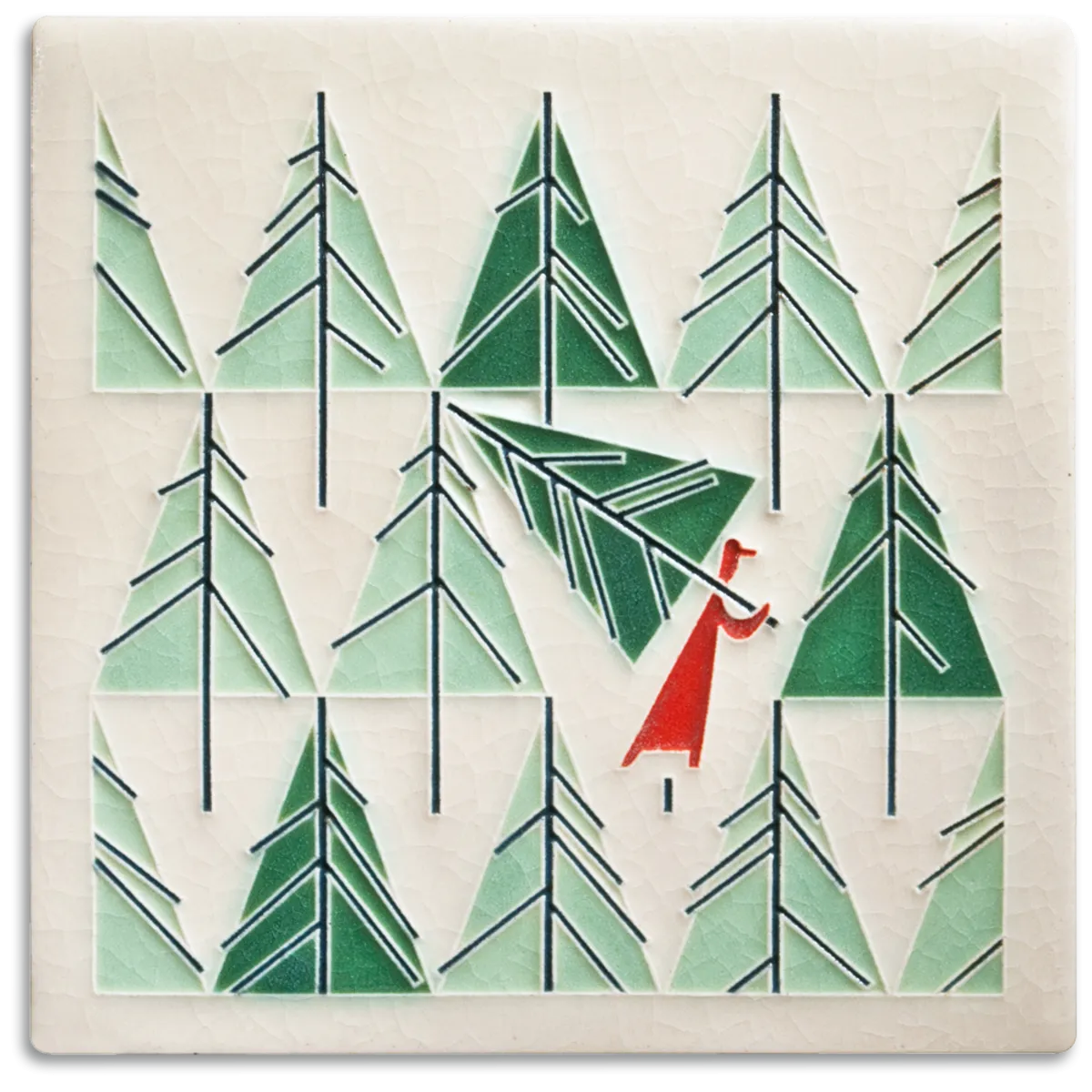 Motawi Tileworks - 6x 6 Tile - 'Perfect Tree'