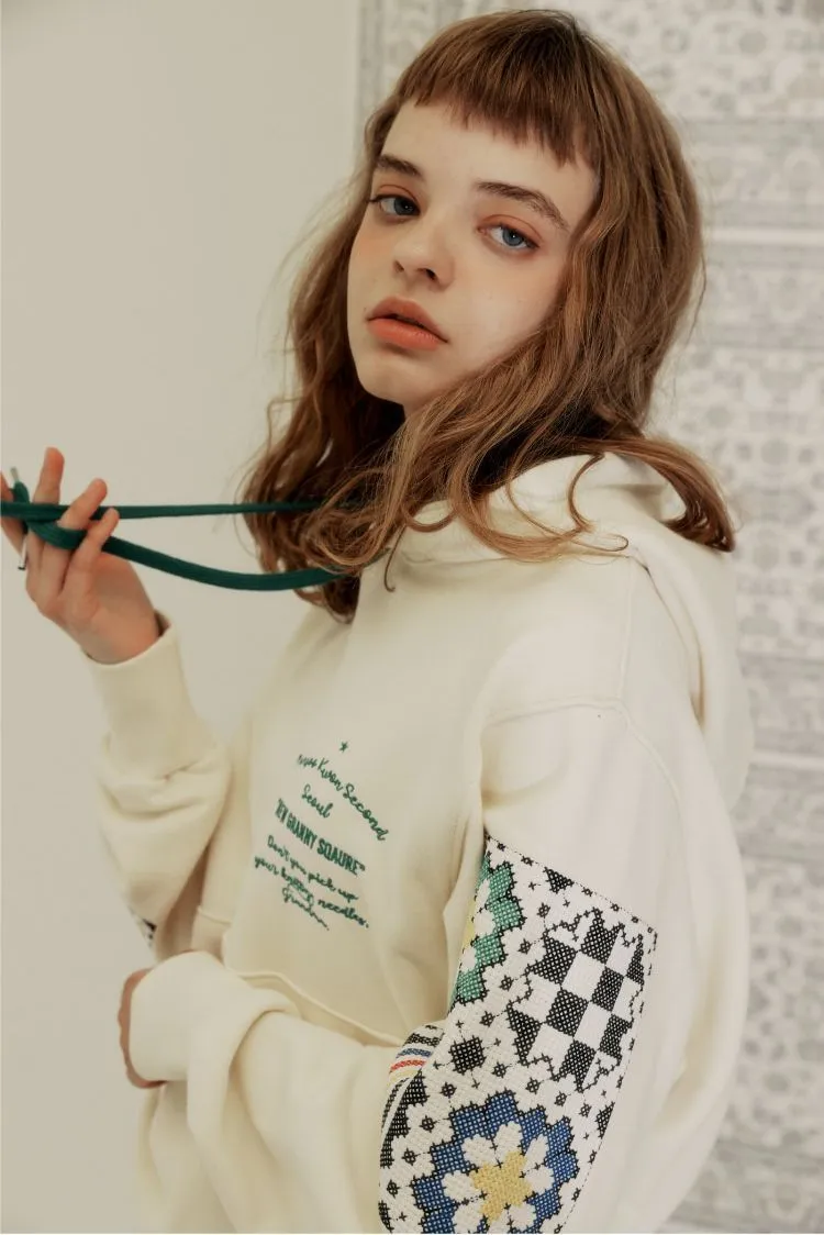 MSKN2ND  |Flower Patterns Unisex Street Style Long Sleeves Oversized