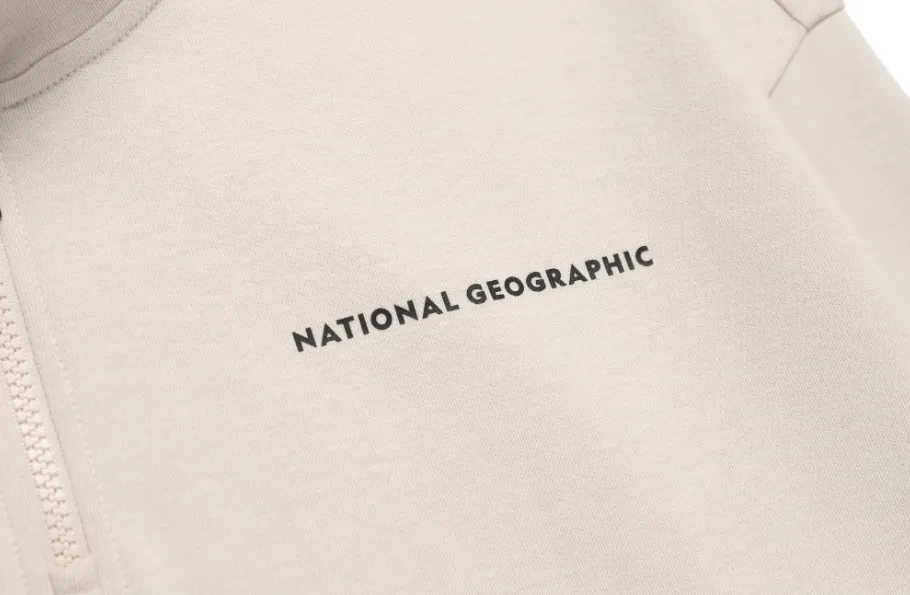 NATIONAL GEOGRAPHIC  |Unisex Street Style Plain Oversized Logo