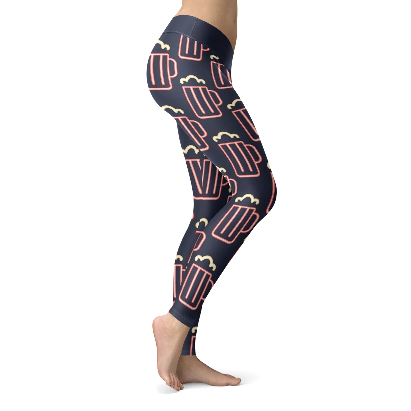 Neon Light Beer Mug Leggings